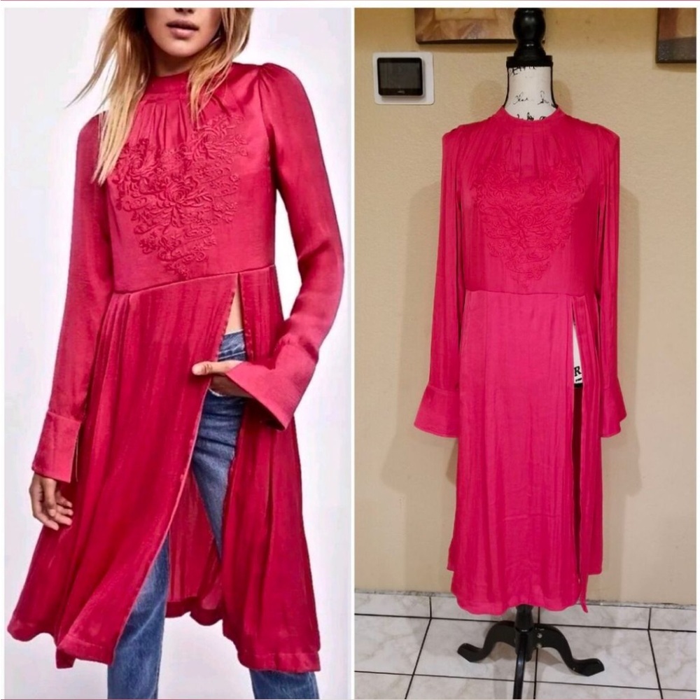 Free People embroidered midi tunic